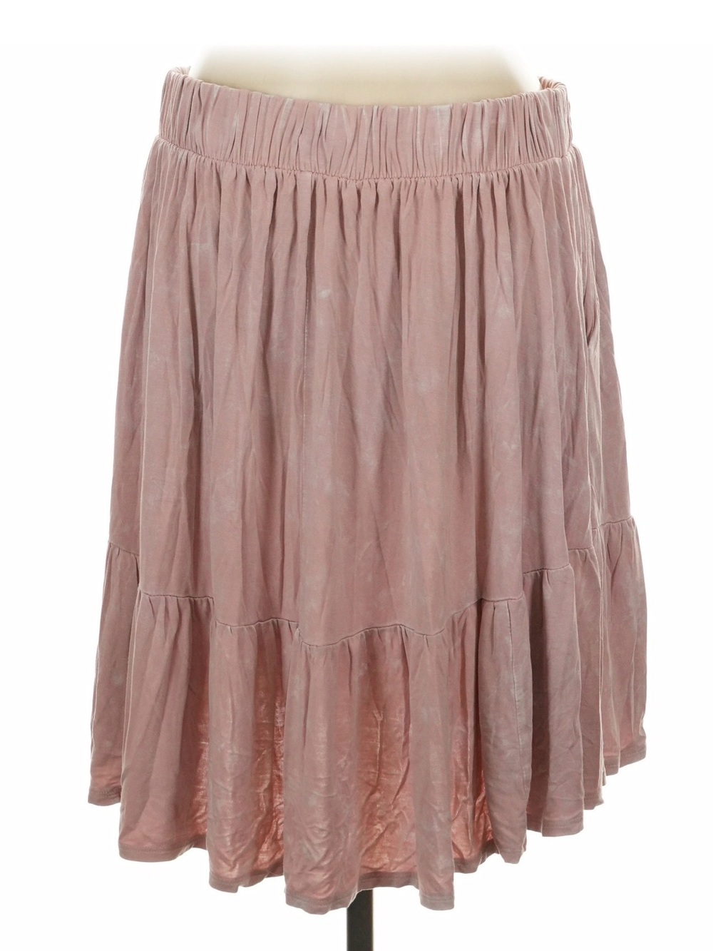 Torrid Super Soft Tiered Pink Mini/Midi Skirt with Pockets Size 2 (2x/18-20) - Picture 4 of 7